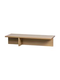 Moderne salontafel Angle, MDF met eikenhoutfineer, Licht hout, B 135 x H 27 cm