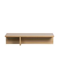 Moderne salontafel Angle, MDF met eikenhoutfineer, Licht hout, B 135 x H 27 cm