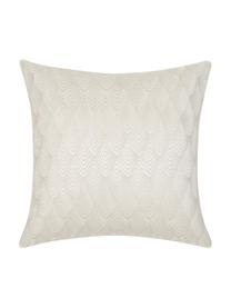 Haftowana poszewka na poduszkę Giselle, 100% bawełna, Kremowobiały, S 45 x D 45 cm