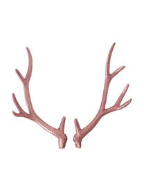 Bois de cerf décoratifs Crany, haut. 30 cm, 2 élém., Plastique, Vieux rose, larg. 16 x haut. 30 cm