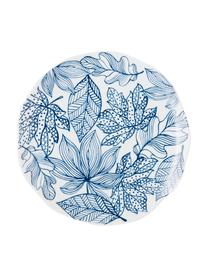 Vzorovaná súprava plytkých tanierov Vassoio, 6 dielov, Modrá, biela