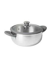 Casserole en acier inoxydable avec couvercle Premium, Couleur argentée, gris, Ø 24 x haut. 12 cm