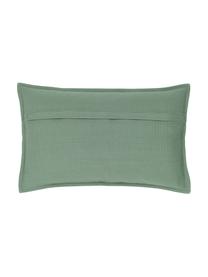 Housse de coussin en coton vert sauge Mads, 100 % coton, Vert sauge, larg. 30 x long. 50 cm