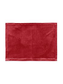 Fluwelen placemats Simone, 2 stuks, 100% polyester fluweel, Rood, 35 x 45 cm