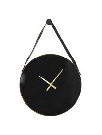 Reloj de pared Liva, Metal, Negro, dorado, An 60 x Al 94 cm