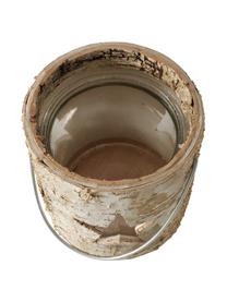 Teelichthalter Ilion, 3er-Set, Bezug: Holz, Griff: Metall, Beigetöne, Holz, Ø 11 x H 13 cm