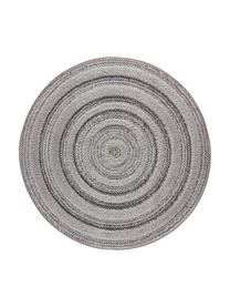 Tapis rond outdoor à effet relief Nador, Anthracite, gris