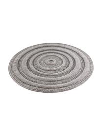 Tapis rond outdoor à effet relief Nador, Anthracite, gris