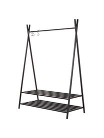 Metall-Garderobe Preston in Schwarz, Stahl, pulverbeschichtet, Schwarz, B110 x H 150 cm