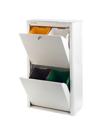 Cubo de basura para reciclar Cubek, Acero lacado, Blanco, An 57 x Al 99 cm