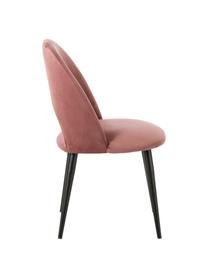 Chaise rembourrée velours rose Rachel, Velours vieux rose