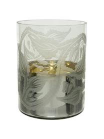 Kleine windlicht Jagna, Glas, Transparant, zilverkleurig, Ø 13 x H 17 cm