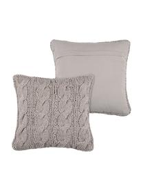 Cuscino a maglia con imbottitura Stitch, Rivestimento: cotone, Grigio, Larg. 40 x Lung. 40 cm