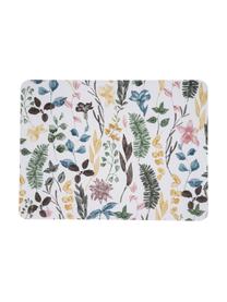 Placemats Summerfield, 2 stuks, MDF, kurk, Wit, multicolour, B 40 x D 30 cm