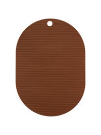 Placemats Ribbo in caramelkleurig, 2 stuks, Siliconen, Karamelkleurig, B 33 x L 46 cm