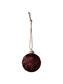 Bolas de Navidad Cemianne, Ø 8 cm,2 uds., Rojo oscuro, Ø 8 cm