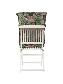 Cojín para silla con respaldo Lenny, Tapizado: 50% algodón, 45% poliéste, Azul, tonos beige y verdes, An 50 x L 123 cm