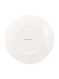 Platos postre artesanales Allure, 6 uds., Cerámica, Blanco, dorado, Ø 21 cm