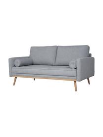 Sofa z nogami z drewna dębowego Saint (2-osobowa), Tapicerka: poliester Dzięki tkaninie, Niebieskoszara tkanina, S 169 x G 87 cm