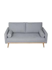 Sofa Saint (2-Sitzer) in Blaugrau mit Eichenholz-Füssen, Bezug: Polyester Der hochwertige, Gestell: Massives Kiefernholz, Spa, Webstoff Blaugrau, B 169 x T 87 cm