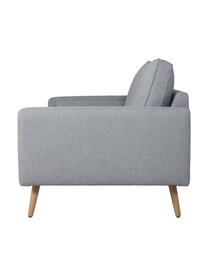 Sofa z nogami z drewna dębowego Saint (2-osobowa), Tapicerka: poliester Dzięki tkaninie, Niebieskoszara tkanina, S 169 x G 87 cm