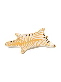 Ciotola da decorazione Zebra, Porcellana, Dorato, bianco, L 15 cm