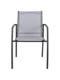 Tuinstoel Hilla Cloud, Zitvlak: kunststof, Frame: gepoedercoat aluminium, Antraciet, blauw, B 57 x D 61 cm
