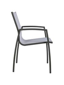 Tuinstoel Hilla Cloud, Zitvlak: kunststof, Frame: gepoedercoat aluminium, Antraciet, blauw, B 57 x D 61 cm