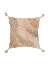 Poszewka na poduszkę z chwostami Malva, 100% bawełna, Odcienie beżowego, S 45 x D 45 cm