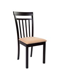 Silla tapizada Sofia, Estructura: madera, Tapizado: poliéster, Negro, beige, An 44 x Al 95 cm