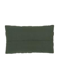 Housse de coussin tissé rectangulaire vert foncé Norman, Vert foncé, larg. 30 x long. 50 cm