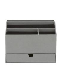 Organizer ufficio Greta, Cartone solido laminato, Grigio, Larg. 24 x Alt. 18 cm