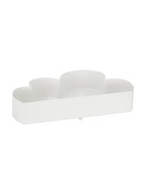 Wandrek Cloud, Gelakt metaal, Wit, B 40 x H 23 cm