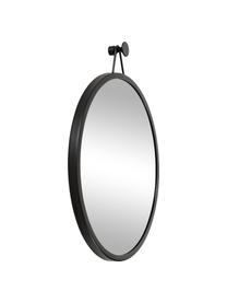 Miroir mural rond noir Lizzy, Noir, Ø 60 x prof. 3 cm