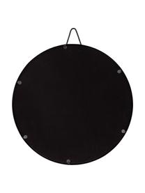 Ronde wandspiegel Lizzy met zwarte metalen lijst, Lijst: gepoedercoat metaal, Zwart, Ø 60 x D 3 cm