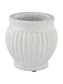 Macetero artesanal de cerámica Catinia, Cerámica, Gris claro, Ø 19 x Al 16 cm