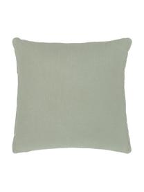 Housse de coussin matelassée vert Lune, 100 % coton, Vert, larg. 45 x long. 45 cm