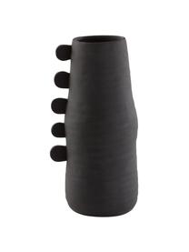 Design-Vase Stila in Schwarz, Polyresin, Schwarz, B 13 x H 31 cm