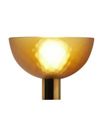 Dimmbare LED-Wandleuchte Fata, Lampenschirm: Thermoplastischer Kunstst, Lampenfuß: recyceltes ABS mit Metall, Goldfarben, B 16 x T 17 cm