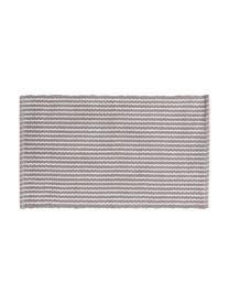 Tappeto bagno a strisce grigio/bianco Bono, 100% cotone, Grigio, bianco, Larg. 50 x Lung. 80 cm