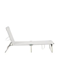 Gartenliege Fiam, Gestell: Aluminium, Bezug: Kunststoffgewebe (wetterf, Silbergrau, L 190 x B 58 cm