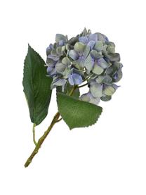 Hortensia artificiel, bleue, Plastique, câble métallique, Bleu, long. 56 cm