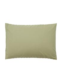 Fundas de almohada de algodón Esme, 2 uds., Reverso: tejido renforcé Densidad , Verde oliva, An 50 x L 70 cm