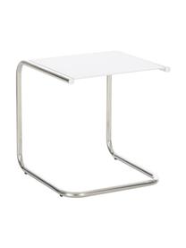 Garten-Beistelltisch Club aus Metall, Tischplatte: Metall, pulverbeschichtet, Gestell: Aluminium, poliert, Weiss, Aluminium, B 40 x T 40 cm