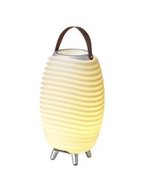Prenosná stmievateľná záhradná LED lampa s reproduktorom Synergy S, Biela, hnedá, Ø 32 x V 56 cm