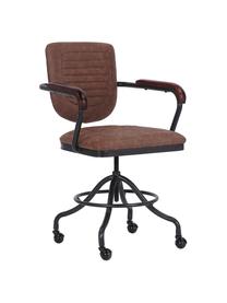 Kancelářská židle Detroit, výškově nastavitelné, Hnědá, černá