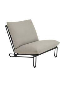 Fauteuil modulable avec cadre en métal Blixt, Noir, beige, larg. 103 x prof. 78 cm