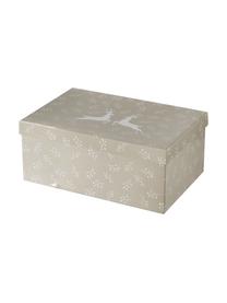 Set de cajas Alpia, 9 uds., Papel, Beige, blanco, Set de diferentes tamaños