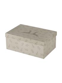 Set de cajas Alpia, 9 uds., Papel, Beige, blanco, Set de diferentes tamaños