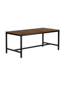 Mesa de comedor Raw, tablero de madera  de mango, Tablero: madera de mango maciza ce, Estructura: hierro con pintura en pol, Madera de mango, An 180 x F 90 cm